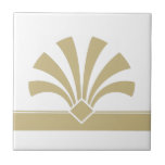 Art Deco Guld White Geometric Flower Inslag 06 Kakelplatta<br><div class="desc">Elegant faux guld art deco stil geometriska blomma inslag ornament på en vit,  dekorativ keramisk kaka med bakgrunden. Observera att guld färg här är ett platt beige färg och inte ett egentligt guld färg eller folie. Slimmad chic,  perfekt för en modern eller konsthartrol från vintage stil insida.</div>