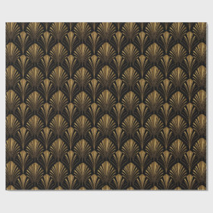 Art Deco Guldmönster — Elegant Vintage Geometrisk Presentpapper