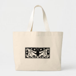 Art Deco Halloween Fladdermus Totebag Jumbo Tygkasse