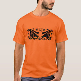 Art Deco Halloween som flyger Fladdermus Starry Na T Shirt