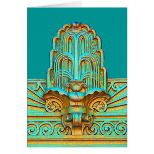 Art déco hälsningskort