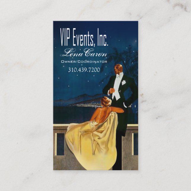 "Art déco" - händelsePlanner, koordinator Visitkort (Framsida)