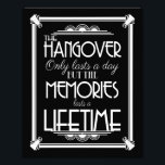 Art deco hangover party-tecken, bröllop-tecken, ma fototryck<br><div class="desc">bröllop-tecken</div>