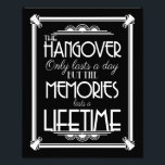 Art deco hangover party-tecken, bröllop-tecken, ma fototryck<br><div class="desc">bröllop-tecken</div>