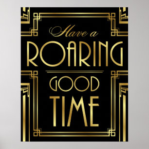 Art Deco har en ROARING BRA TIME Skriv ut Poster