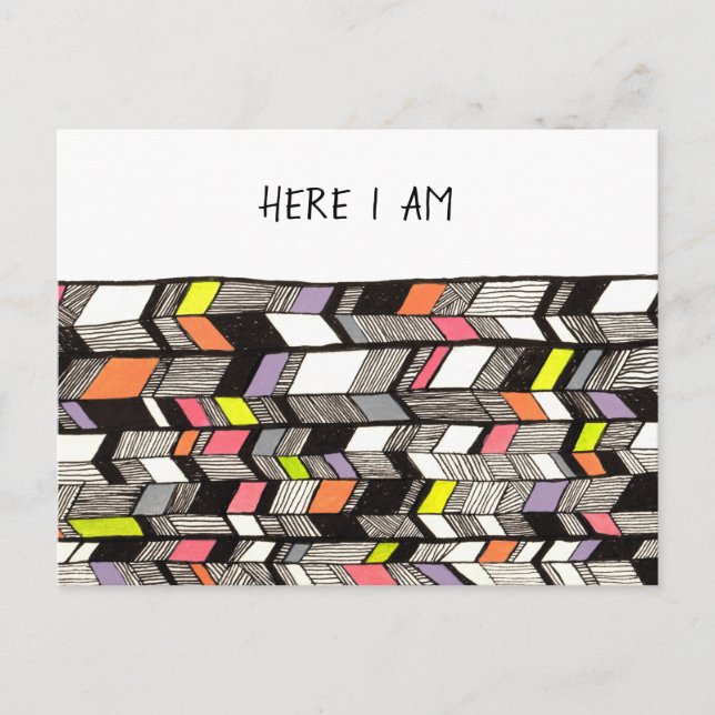 Art Deco här håller jag i Touch-meddelandet Vykort (Framsida)