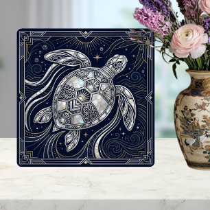 Art Deco Havssköldpadda Pärlemor Stil Kakel