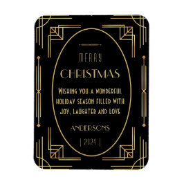 Art deco-helgdag fotomagnet magnet