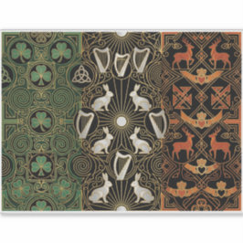 Art Deco Heritage Flag | Ireland | Vintage Decal Klistermärken