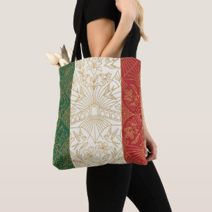 Art Deco Heritage Flag Italien Anpassat Namn Tygkasse