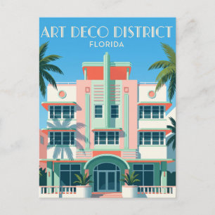 Art Deco Historic District USA Vykort