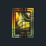 Art Deco i Grönt och Guld Canvastryck<br><div class="desc">Art deco stil digital design i honungsgolder, gröntar, guldbrunt och svart.</div>