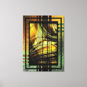 Art Deco i Grönt och Guld Canvastryck