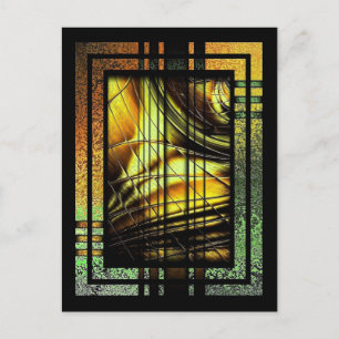 Art Deco i Grönt och Guld Vykort
