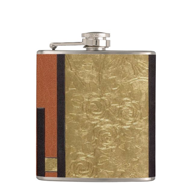 Art Deco i guld och tan Fickplunta (Framsidan)