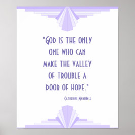 Art deco i lektion med ett kristet citat Poster