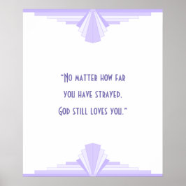 Art deco i lektion med ett kristet citat Poster