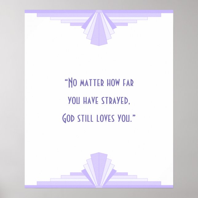 Art deco i lektion med ett kristet citat Poster (Framsidan)