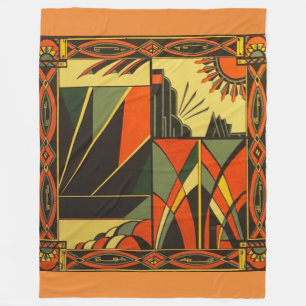 Art déco i orange stor filt