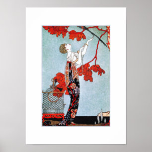 Art Deco Illustration av George Barbier Print Poster