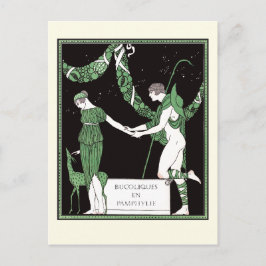 Art Deco Illustration Barbier Bucoliques Pamfylie Vykort