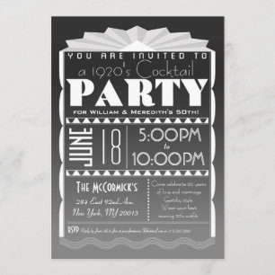Art Deco-inbjudan - Gatsby Stil-Anpassningsbar tex Inbjudningar