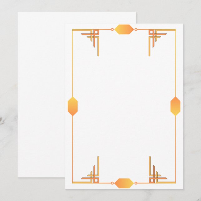 Art Deco-inbjudan Inbjudningar (Fram/baksida)