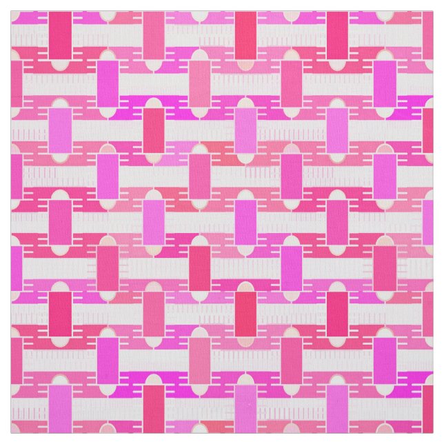 Art Deco industriell chic - rosa, fuchsia, orkidé Tyg (Provkarta)