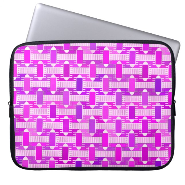 Art Deco industriell chic, violett, orkidé, lavend Laptop Fodral (Framsidan)