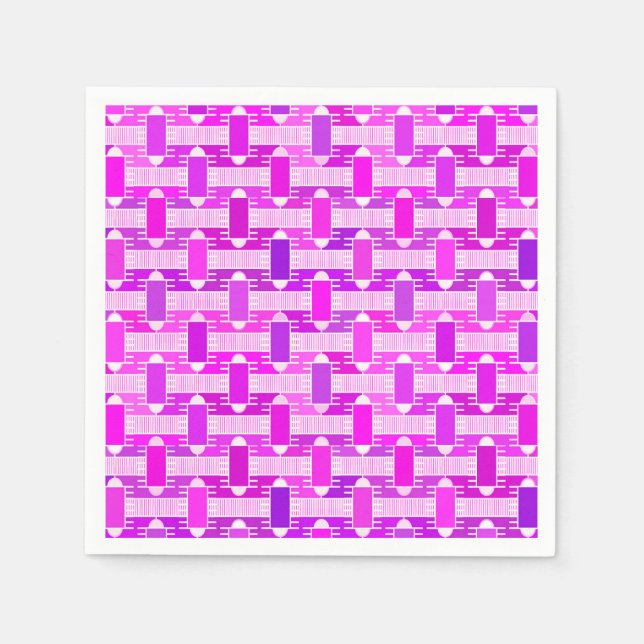 Art Deco industriell chic, violett, orkidé, lavend Pappersservett (Framsidan)