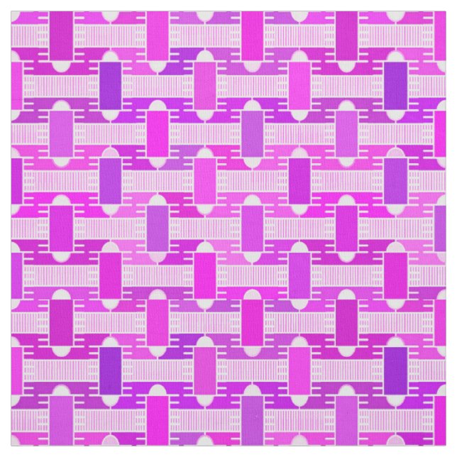 Art Deco industriell chic, violett, orkidé, lavend Tyg (Provkarta)