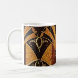 ART DECO INLAID WOODWORK KAFFEMUGG