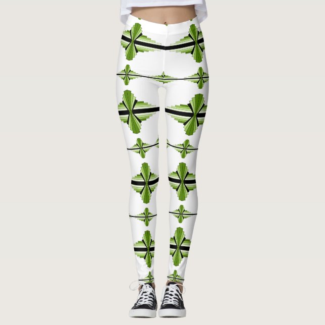 Art deco inslag i de flesta gröntar leggings (Framsida)