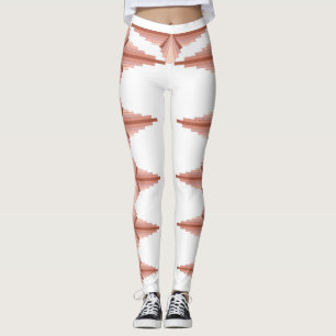 Art deco inslag i en ro guld palett leggings