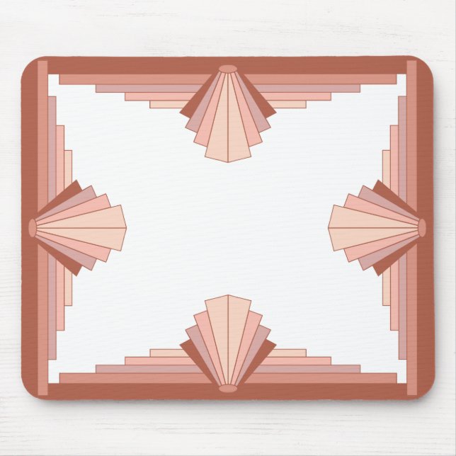 Art deco inslag i en ro guld palett musmatta (Framsidan)