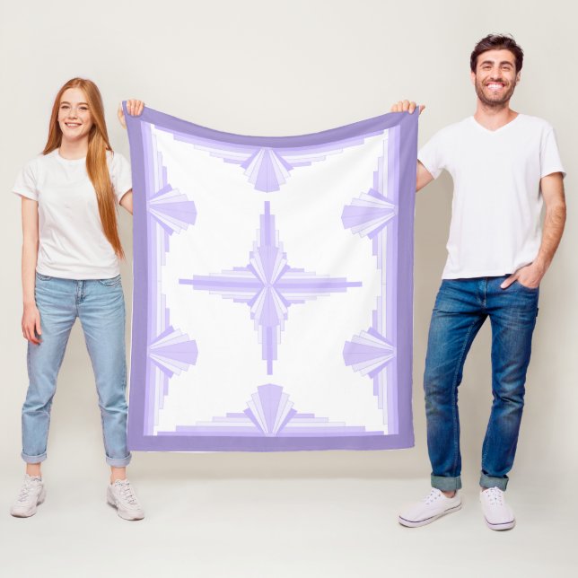 Art deco inslag i filt för lera och lila (På plats)