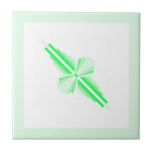 Art deco inslag i fluoro teal grönt kakelplatta