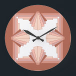 Art deco inslag i fullt guld04 stor klocka<br><div class="desc">Ett klassiskt konst deco stil mönster skapat i paletten fullt ro guld</div>