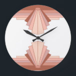 Art deco inslag i fullt guld05 stor klocka<br><div class="desc">Ett klassiskt konst deco stil mönster skapat i paletten fullt ro guld</div>