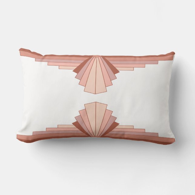 Art deco inslag i fullt guld i ro lumbarkudde (Framsida)