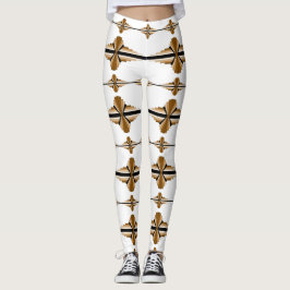 Art deco inslag i grindbalkar leggings