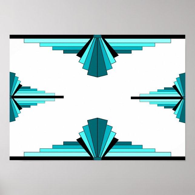 Art deco inslag i grönten Poster (Framsidan)