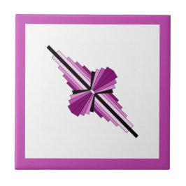 Art deco inslag i hallon och rosa kakelplatta