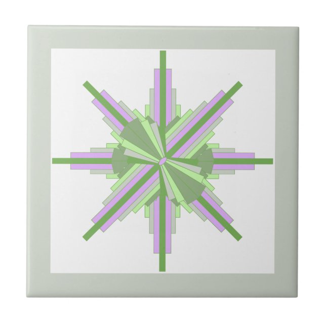 Art deco inslag i kalk och rosa kakelplatta (Framsidan)