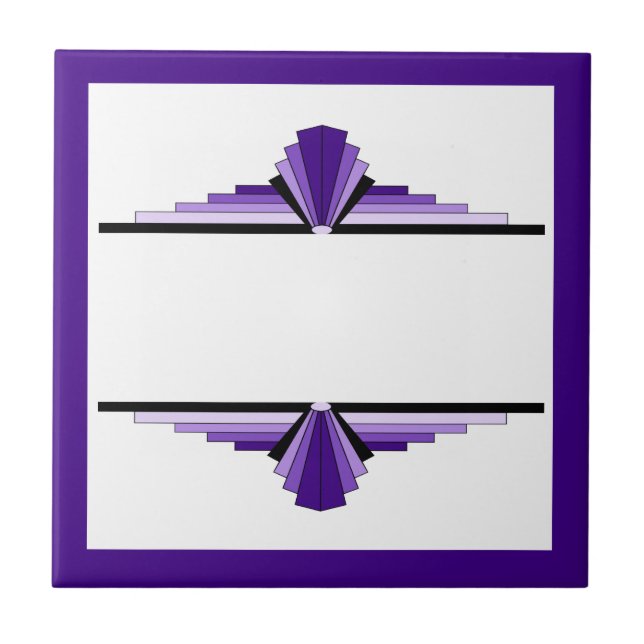 Art deco inslag i lila kakelplatta (Framsidan)