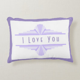 Art deco inslag i lilac & lila Accent Cushion Prydnadskudde