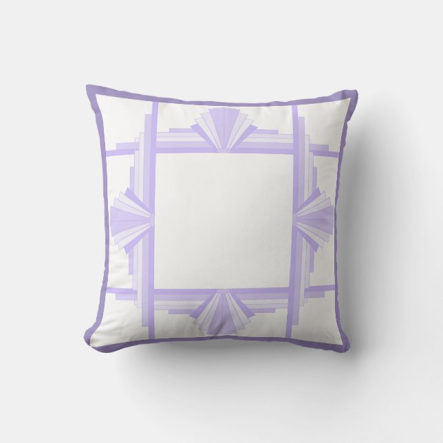 Art deco inslag i lilac & lila Cushion Kudde (Framsida)