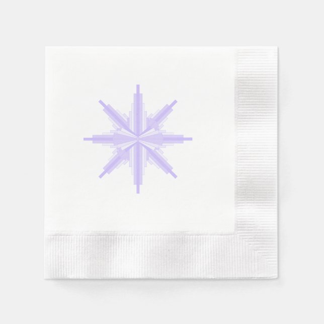 Art deco inslag i lilac & lila Pappersservett (Framsidan)