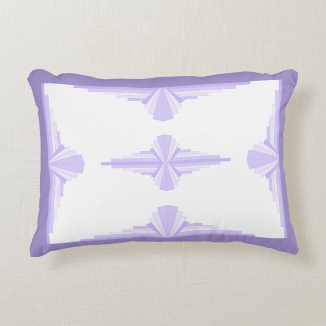 Art deco inslag i lilac & lila prydnadskudde (Framsidan)