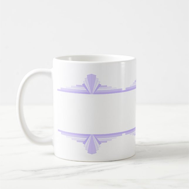 Art deco inslag i lilac och lila kaffe mugg (Vänster)